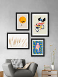 East End Prints Black Pampas framed art print - British product