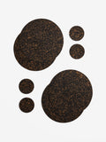 Natural black cork placemats and coasters set of 4 (British brand)