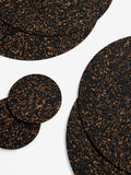 Natural black cork placemats and coasters set of 4 (British brand)