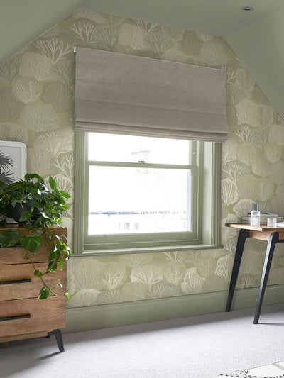 Next Graham & Brown Green Twyla Wallpaper Sample- Buy online at McGrocer