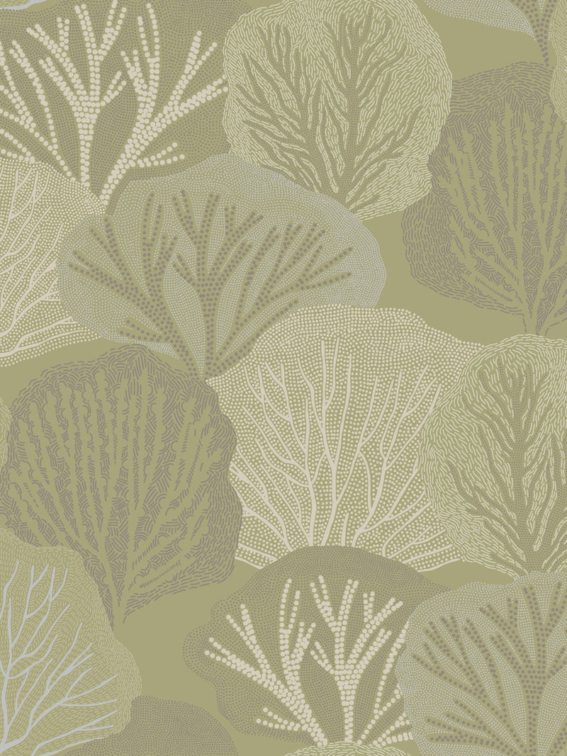 Graham & Brown Green Twyla wallpaper sample, UK version