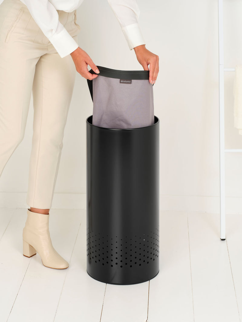 Brabantia laundry bin Matt Black 35L, UK version