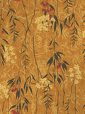 Graham & Brown Yellow Obassia wallpaper sample, imported from the UK