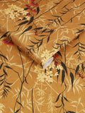 Graham & Brown Yellow Obassia wallpaper sample, imported from the UK