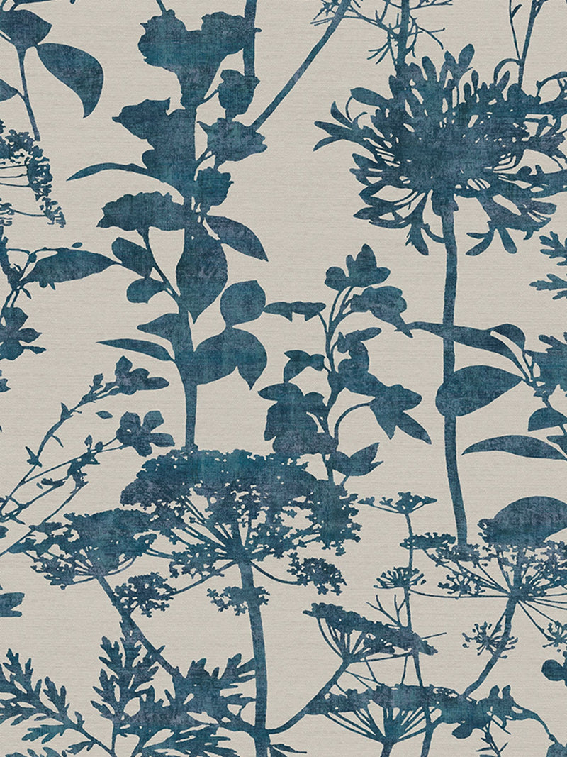 Graham & Brown Blue Esther wallpaper sample, imported from the UK
