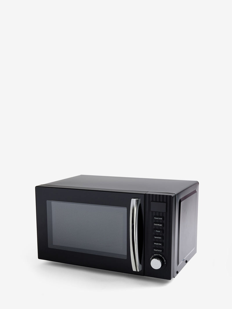 Black Sleek 700W 20L microwave oven - British product