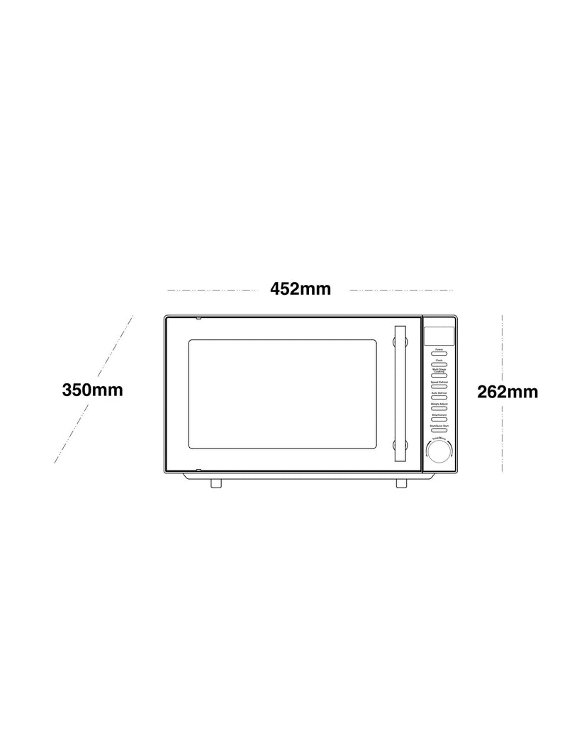 Black Sleek 700W 20L microwave oven - British product