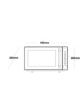 Black Sleek 700W 20L microwave oven - British product