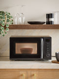 Black Sleek 700W 20L microwave oven - British product
