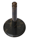 Interiors by Premier black and gold marble kitchen roll holder, UK version