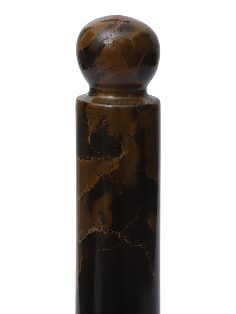 Interiors by Premier black and gold marble kitchen roll holder, UK version