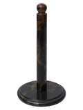 Interiors by Premier black and gold marble kitchen roll holder, UK version