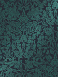 Graham Brown Hartley Damask wallpaper sample teal navy, imported from the UK