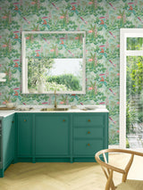 Next Graham & Brown Blue Curious Canopy Day Wallpaper Sample- Buy online at McGrocer
