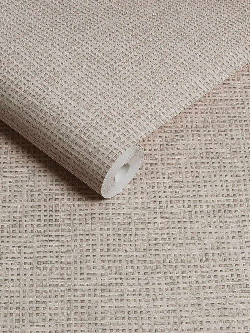 Graham & Brown Praline Rustic Weft wallpaper sample A4 (British brand)