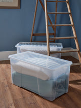 Next Wham Crystal 133L Storage Box with Lid (Pack of 2)- Buy online at McGrocer