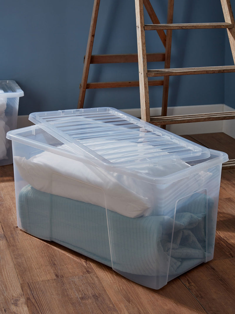 Wham Crystal 133L storage boxes 2 pack, imported from the UK