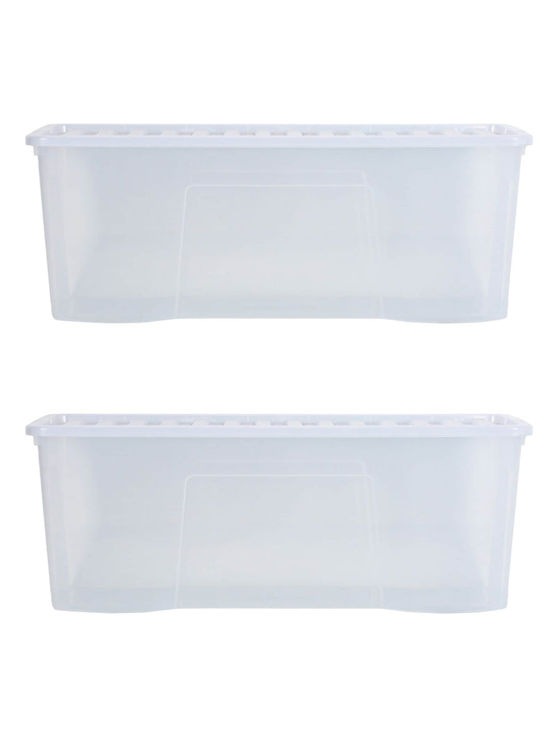 Wham Crystal 133L storage boxes 2 pack, imported from the UK