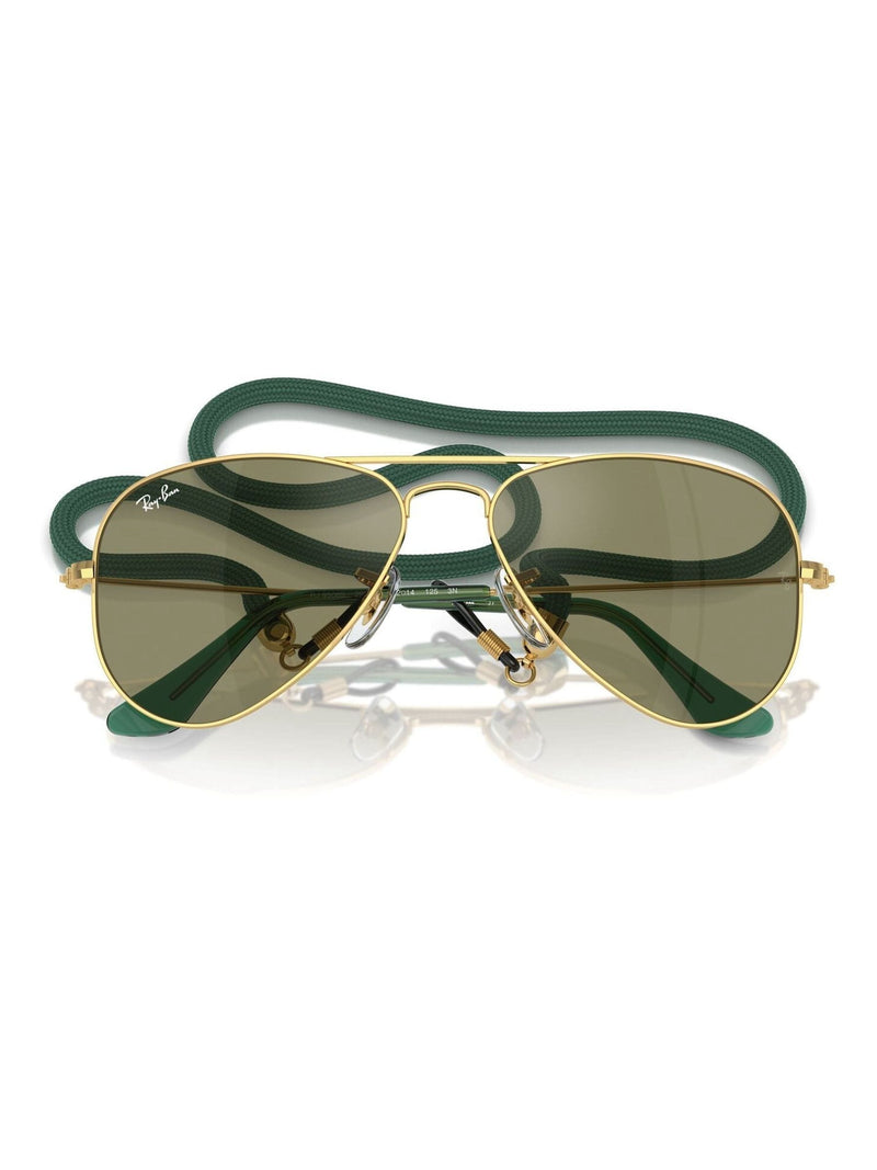 Ray-Ban RJ9506S yellow junior pilot sunglasses, UK version