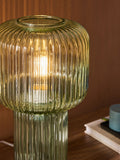 MADE.COM Briz table lamp green glass shade - British product
