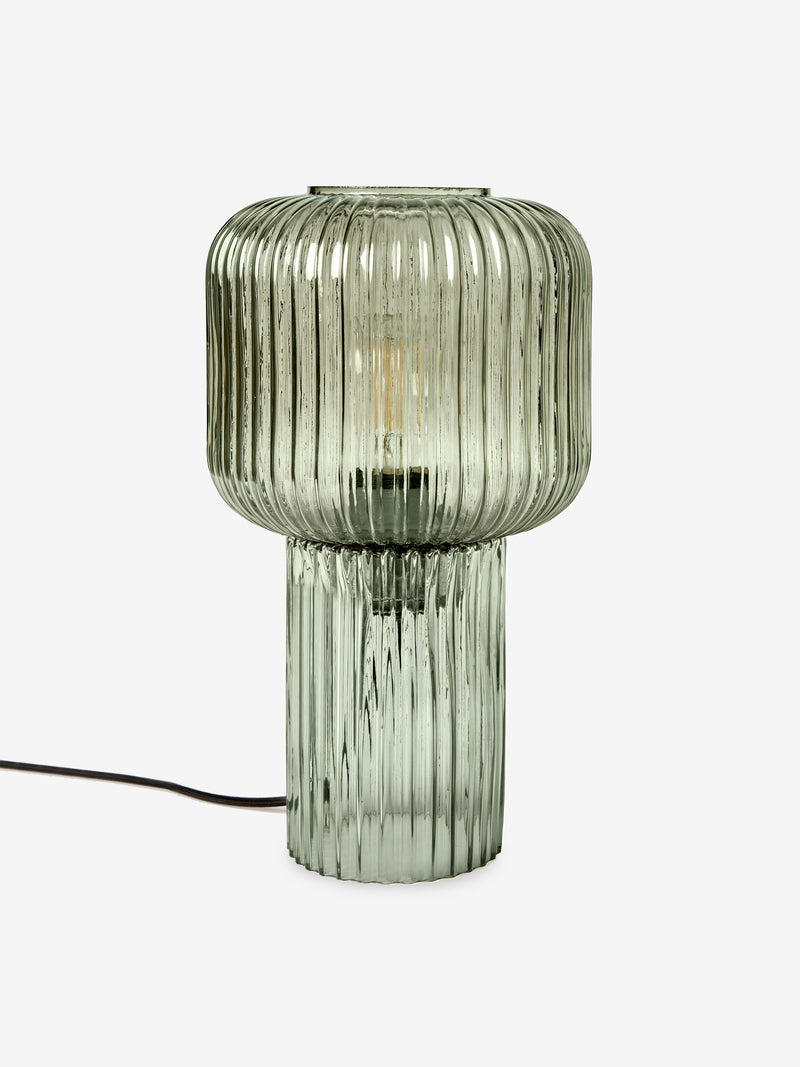 MADE.COM Briz table lamp green glass shade - British product