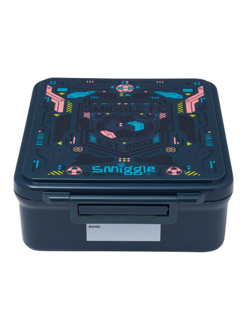 Smiggle blue Power Play Bento Lunchbox with insulated jar - British product