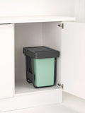 Brabantia Dark Grey Sort And Go built-in bin 2x15L - British product