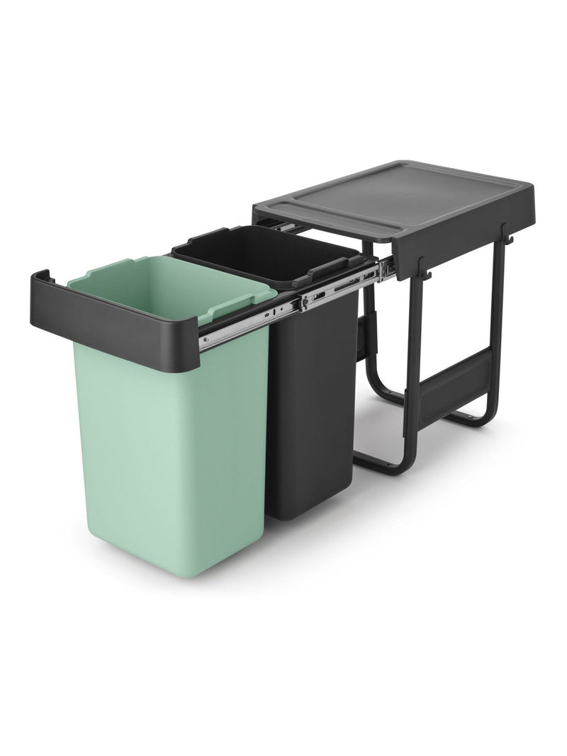 Brabantia Dark Grey Sort And Go built-in bin 2x15L - British product