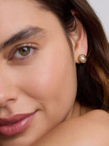 Next D.LOUISE Gold Tone Waterproof Mini Pearl Stud Earrings- Buy online at McGrocer