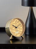Decorative Gold Shiny Alarm Clock with Disco Ball Design