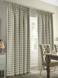 Sophie Allport Natural Stone gingham curtains made to measure - British product