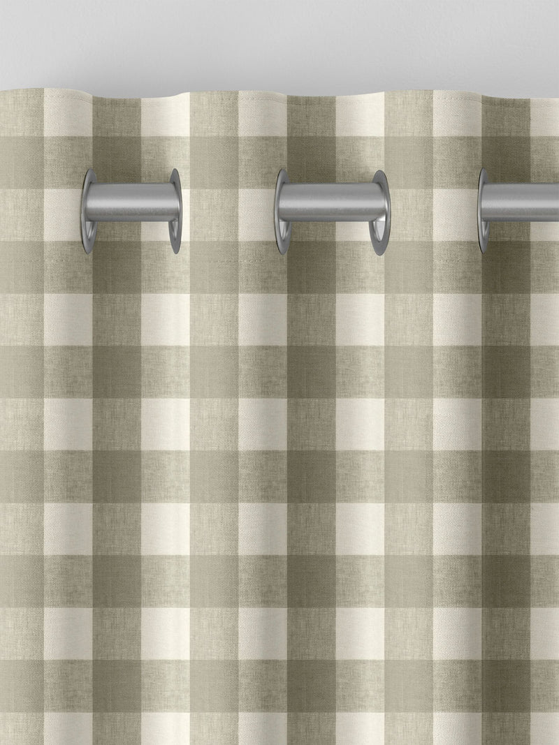Sophie Allport Natural Stone gingham curtains made to measure - British product