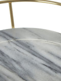 Interiors by Premier white marble and brass finish fruit basket 27cm wide, UK version
