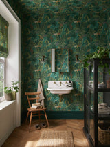 Next Graham & Brown New Eden Emerald Wallpaper Sample- Buy online at McGrocer