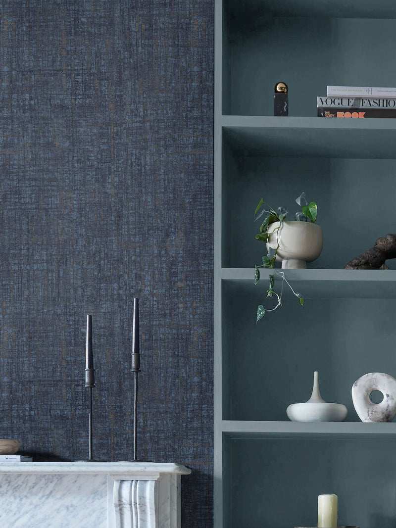 Graham & Brown Navy Armando wallpaper sample A4 (British brand)
