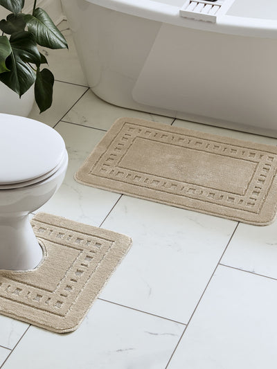 Next Catherine Lansfield Natural Armoni Bath Mat Set of 2- Buy online at McGrocer