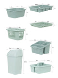 Wham Silver Sage Casa kitchen tidy set 7 piece (British brand)