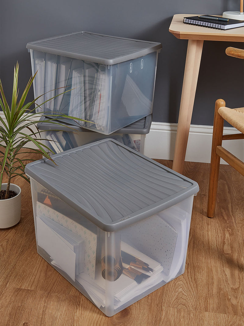 Wham 50L archive storage boxes set of 3, UK version