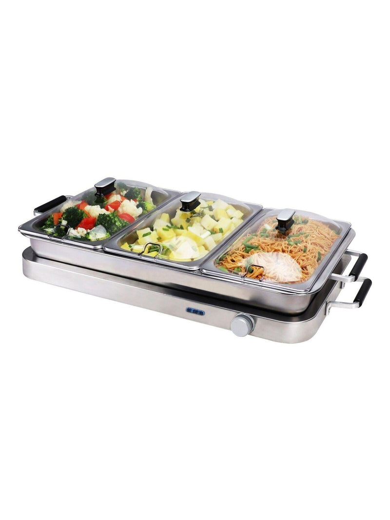 Callow Silver Buffet Warmer with 3 serving trays - British product