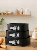 Maison by Premier Black From Scratch Set Of Three Non Stick Square Cake Tins
