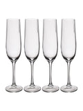 Mikasa Treviso ribbed crystal champagne flutes set of 4, imported from the UK
