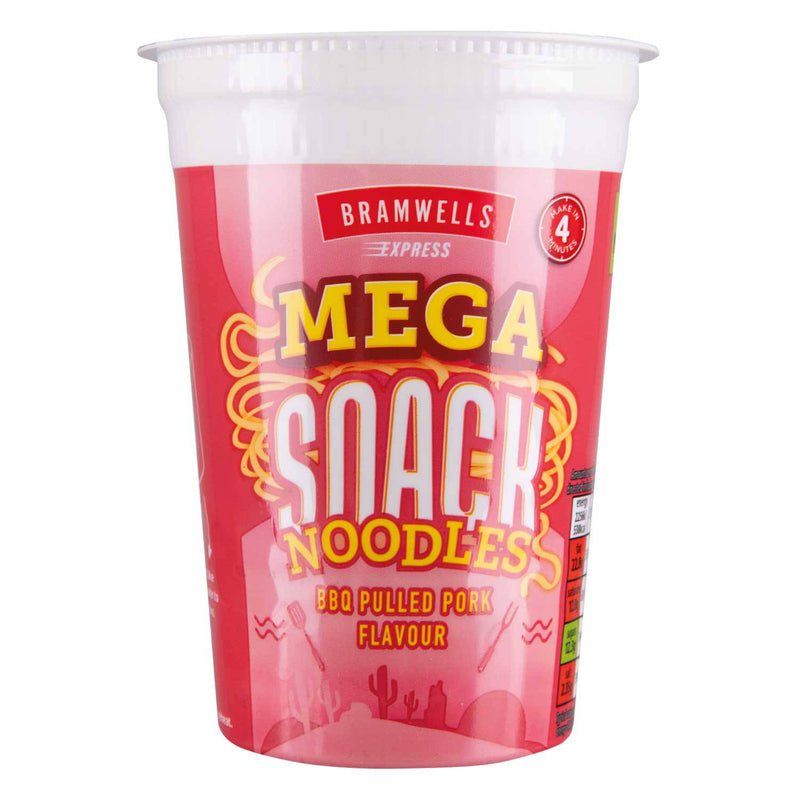 BBQ pulled pork flavour snack noodles - British product