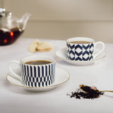 Whittard Chelsea cup and saucer duo with 22ct gold detailing, UK version
