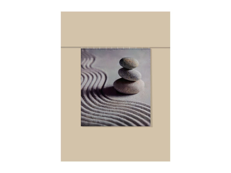 Shower curtain Zen Garden design 180 x 180cm - British product