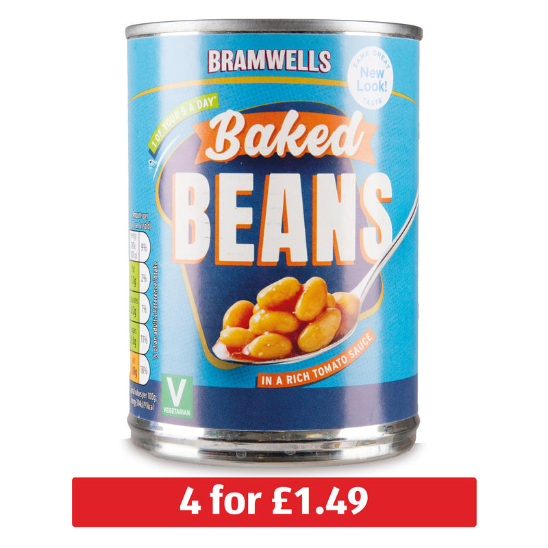 Baked beans in rich tomato sauce for breakfast, UK version
