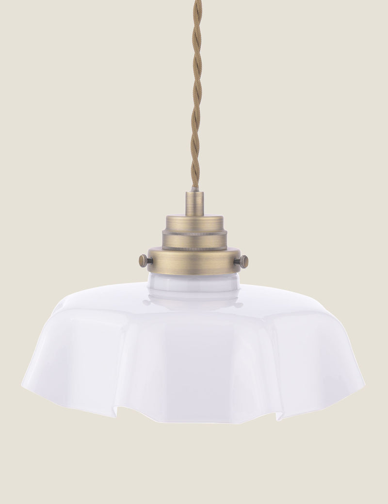 Laura Ashley Banham fluted glass pendant light - British product