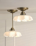 Laura Ashley Banham fluted glass pendant light - British product