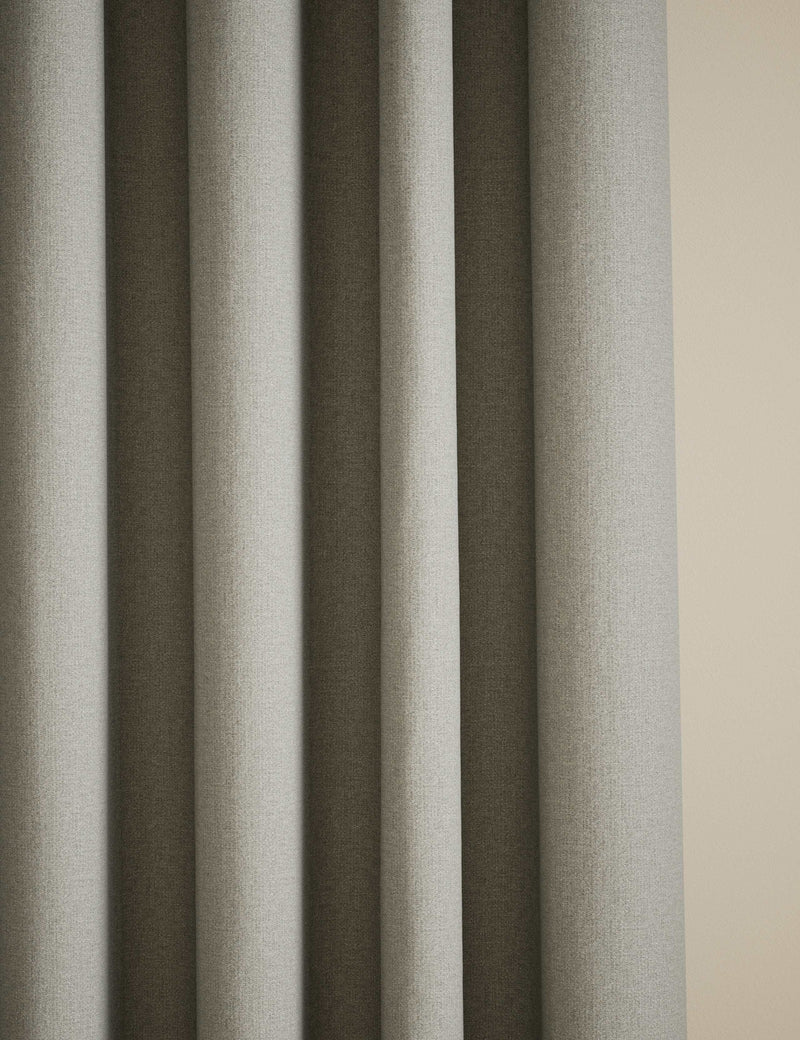 Basketweave eyelet curtains, imported from the UK