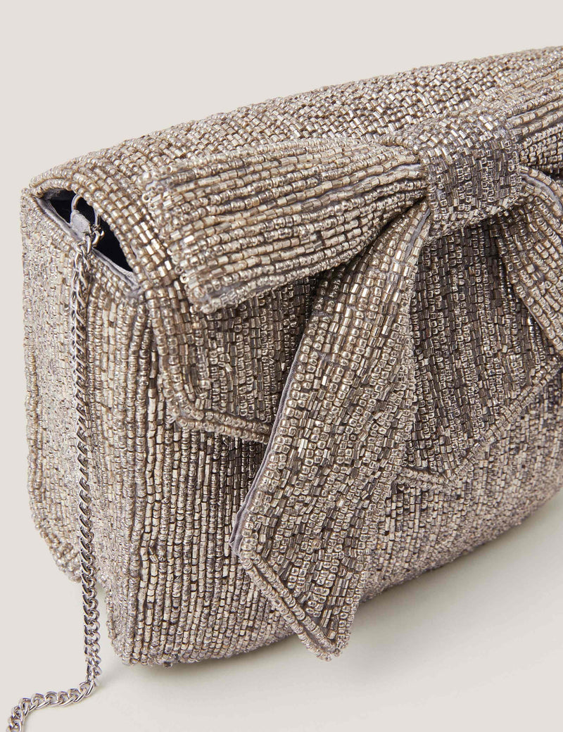 Monsoon Clutch mit Schleife und Kettenträger (britische Marke)