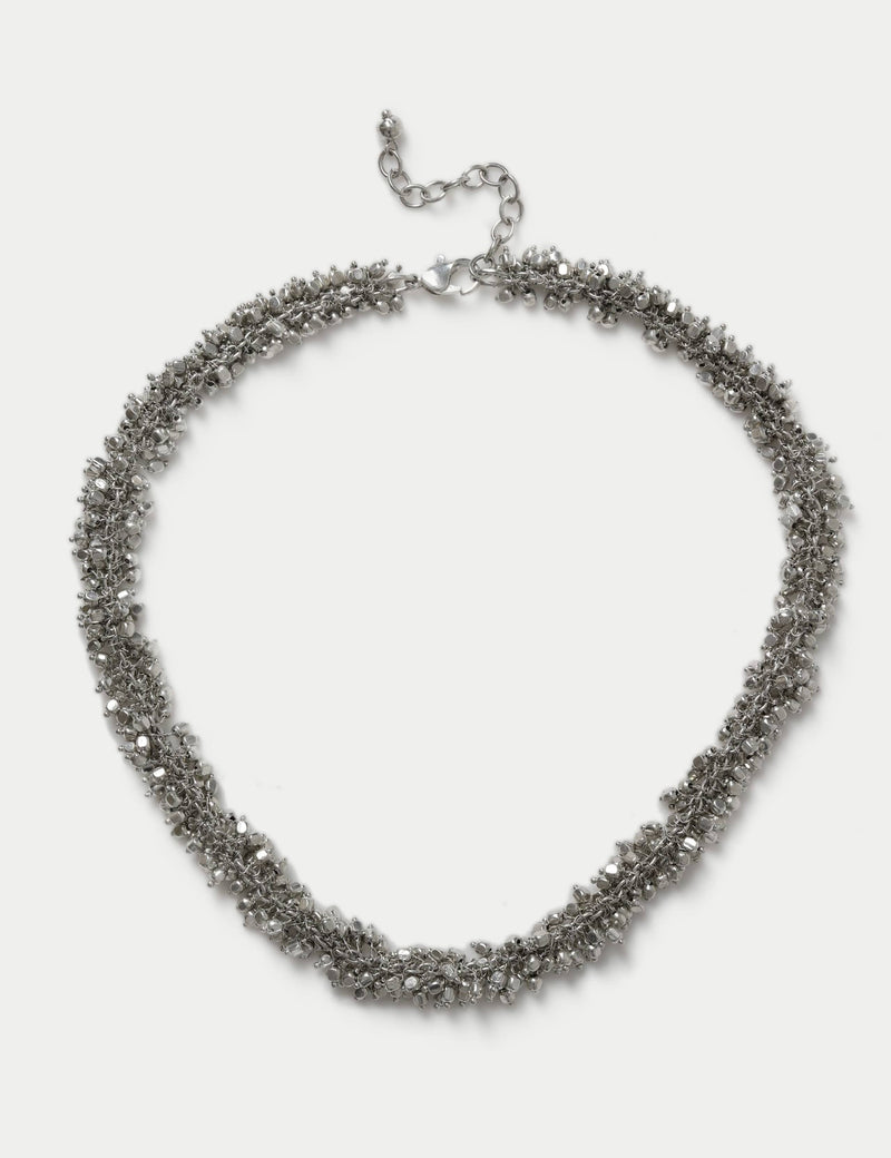 Beaded cluster necklace 410mm iron copper, imported from the UK
